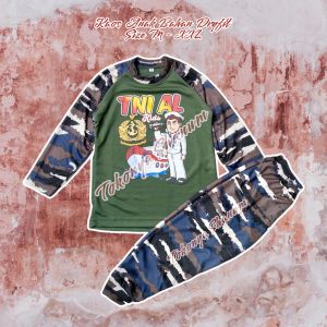 Setelan Baju Anak Laki Laki 1-12 Tahun Army Style Loreng