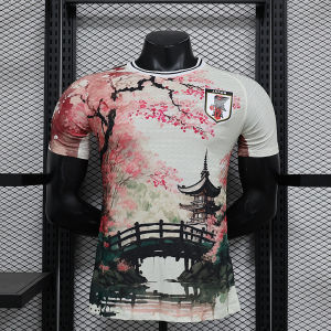 2024 Japan National Team Special Edition Jersey Personality Faucet Sakura Cartoon Soccer Uniform Player Edition Sportswear