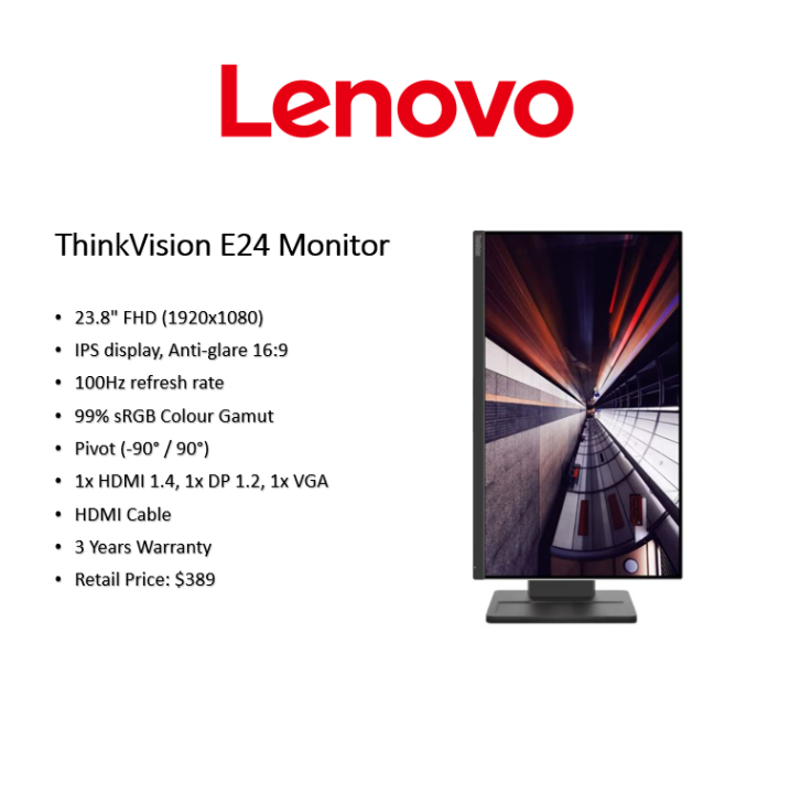 Lenovo ThinkVision E24-30 23.8インチモニター ThinkVision E24-30 - Overview - Lenovo Support CA