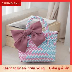 CS Dệt thủ công Bowknot giỏ cho đám cưới bên kỳ nghỉ món quà lưu trữ du lịch giải pháp