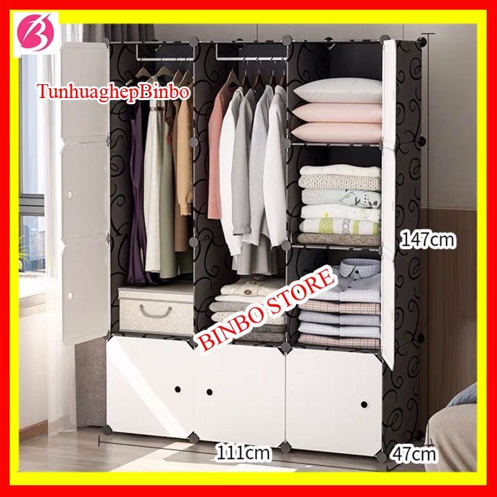 [Nhiều mẫu] Tủ nhựa quần áo lắp ghép đa năng 12 ô y như hình chịu được 15kg mỗi ngăn TẶNG KÈM PHỤ KIỆN GHÉP TỦ ĐẦY ĐỦ kích thước 1m5x110x47cm, nhiều mẫu lựa chọn, dễ dàng tháo lắp, tiện lợi
