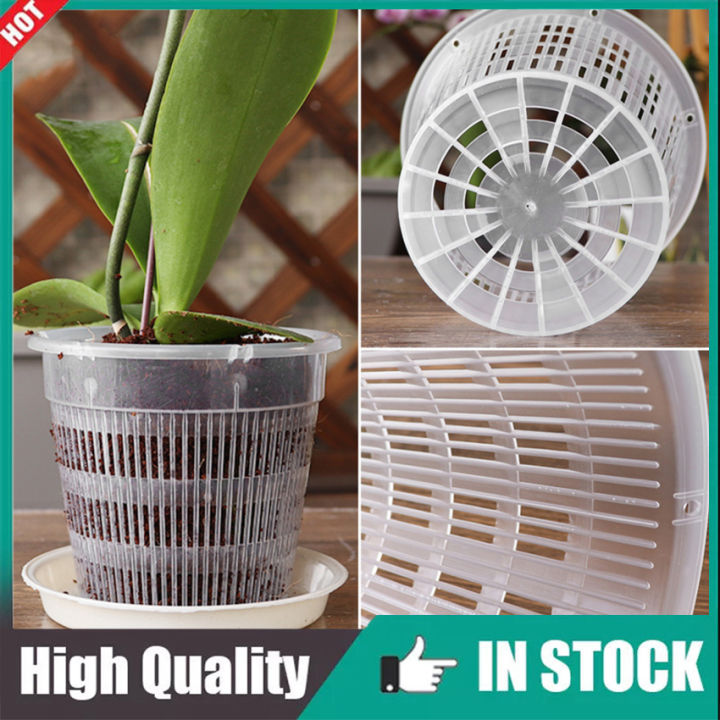 🔥 11cm/14cm Root Control Transparent Flower Pot For Phalaenopsis Orchid ...