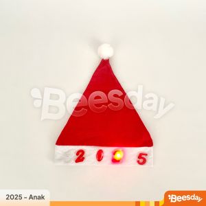 Topi Santa LED Menyala Anak Dewasa | Topi Natal Lampu 2024 | Topi Natal Nyala