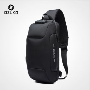 SmallAnt Ozuko Tas Selempang Taktis untuk Pria Tas Selempang Oxford Kain Tahan Air Anti-Theft Tas Bahu Messenger Tas Perjalanan Pendek Tas Dada Tas Sekolah Tas Selempang Tas Travel untuk Pria