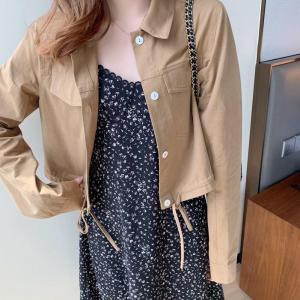 LEONNA  ALIQA JAKET CROP TOP KATUN KASUAL WANITA KOREAN STYLE