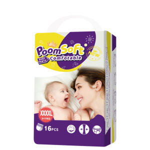 <8 Packs> POOMSOFT Baby Diapers Pants 240pcs Premium Diapers From S Size to XXXXL Size Pull-up Pants Leak-proof Baby Diapers