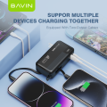 BAVIN PC018 10000mAh Fast Charging Power Bank Compatible iPh Cable & Plug  Built-in Type-C for iPh 16. 