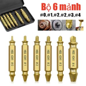 Bộ 6 Mũi Khoan Taro Tạo Ren HSS M3-M10 Mạ Titan Thép Gió Cao Cấp Chất Lượng Hãng