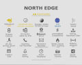 NORTH EDGE AK นาฬิกาดิจิตอลเล่นกีฬาสำหรับผู้ชาย,นาฬิกาอัจฉริยะบลูทูธกันน้ำลึก100เมตรเวลาสแตนบายได้นาน33เดือนนับก้าวแก้วทนทานต่อการขีดข่วนแคลอรี่. 