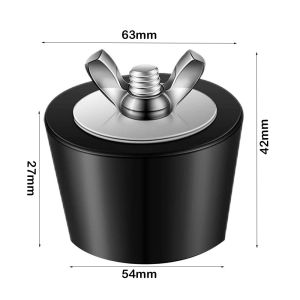 BONGORY With Stainless Steel Screw Pool Winterizing Plug Rubber Black Winter Expansion Plug High Quality Leak Detection