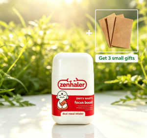Ease Tension Boost Focus Promote Calmness‑Zenhaler Natural Dual Nasal Inhaler