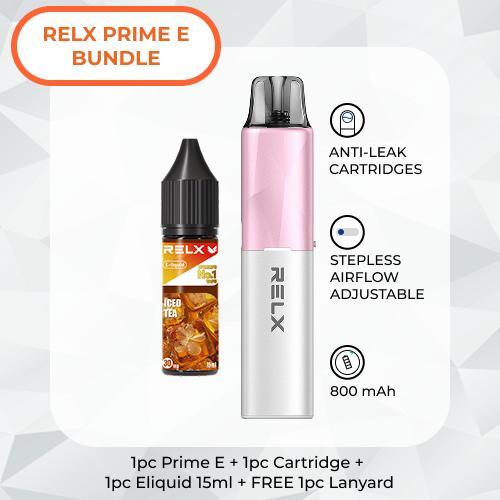 RELX Prime E Bundle (Sweet Pink) + Eliquid 15ml Eliquid 15Ml 1.5 Mg Variasi  Rasa Relx Prime Aksesoris E-Cigarette Relx Produk E-Cigarette Berkualitas -  Lazada | Lazada Indonesia