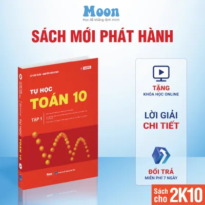Combo 2 Sách ID Tự Học Toán Học Lớp 10 Chuẩn chương trình sgk bản mới nhất Moonbook