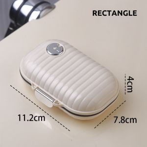 Locaupin Portable Pill Organizer Pocket Size Medicine Container Travel Mini Pill Holder Multiple Compartments Tablet Box