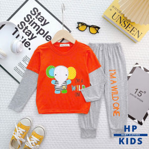 KIM170 Bộ dài tay thun lạnh in hoạt hình (9-25kg) Minky Mom vải mềm mịn mát cho bé trai bé gái