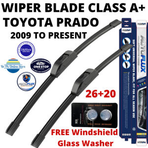 AutoFlux Wiper Blade Class A+ Toyota Prado 2009 to Present | FREE Windshield Glass Washer| Set 26+20
