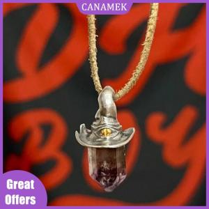 CANAMEK✨ Witch Hat Crystal Pendant Necklace Niche Design Unique Simple Artistic Personality Fashion High Sense Pendant Jewelry Bracelet