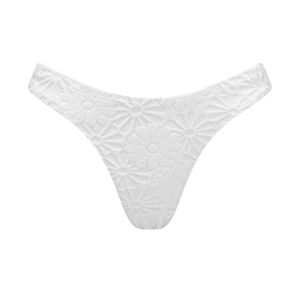 YUKARI SWIM 2 Piece Bikini บิกินี่เอวสูง ลายดอกไม้ด้านล่าง ชุดว่ายน้ำขาสั้น สีม่วง/ขาว  ถ่ายรูปสวย แมทช์ง่าย ออกแบบเอง ส่งเร็ว ชุดชายหาด Beachwear Swimwear for Women