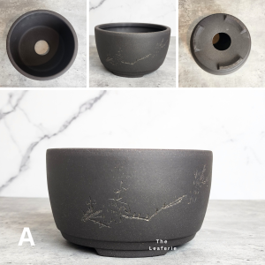The Leaferie Reimi Bonsai Series 1 pot (3 Sizes) Zisha plant pots. Purple sand flowerpot flower pot planters Adenium