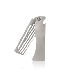 BNUE1 Lược chải râu Lược thép cầm tay Làm tóc Lược chải dầu Lược Gấp râu bỏ túi Thời trang Lược bỏ túi Lược tạo kiểu tóc Dành cho nam