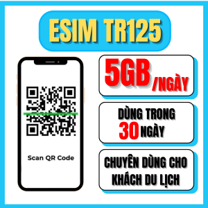 Sim/Esim Du Lịch Việt Nam Vinaphone TR125 – Gói 30 Ngày Data 5GB/Ngày – Giá Tốt - Siêu Tiết Kiệm . FREESHIP - CHƯA KÍCH HOẠT