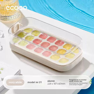 ECOCO Quantitative Ice Cube Tray - cetakan es batu food grade es kulkas rumah kotak es buatan sendiri cetakan tekan
