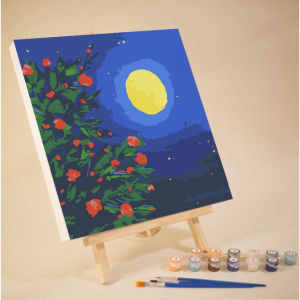 Digital Oil Paint By Numbers 20x 20cm Canvas Frame Number Painting Living Room Wall Decor canvas wholesale notebook school supplies
