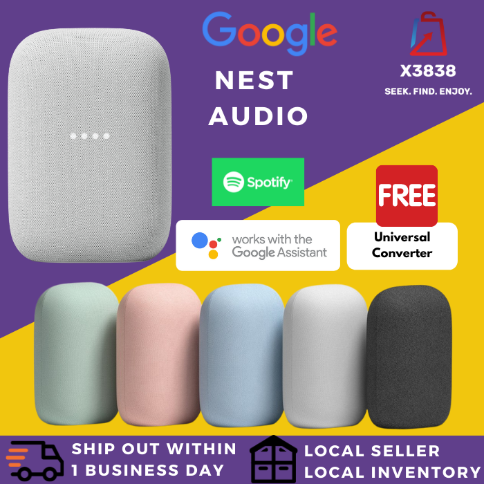 Genuine Google Nest Audio Smart Speaker with Google Assistant (Google