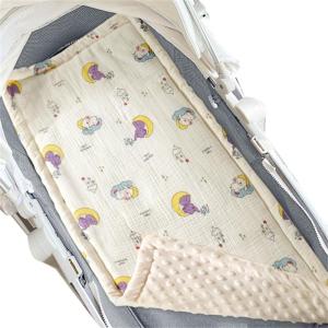 Baby Strollers Cushion Seats Liner Mattress Double Sided Soft Cushion Breathable Pram Carriage Pad with Printed Pattern