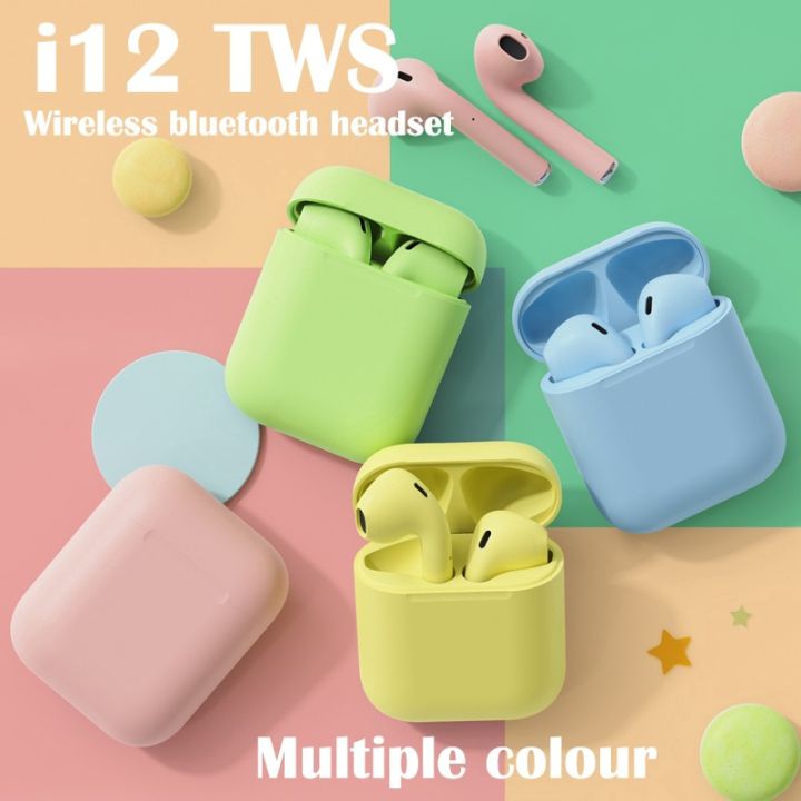 Bluetooth earphone i12 online tws