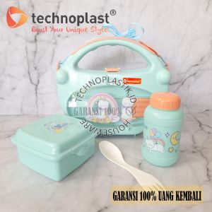 Technoplast Paket SCHOOL BOX Howdy Cat Kotak Bekal 450ml & Botol 310ml