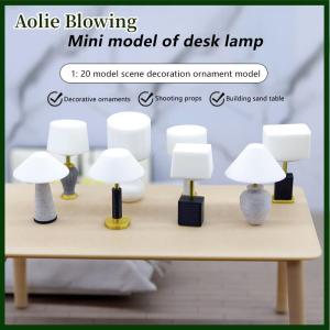 Aolie 1 Piece Children Baby Gift Toy 1:20 Dollhouse Mini Furniture Miniature Desk Table Lamp Model Doll House DIY Accessories
