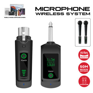 G01/G02 สายแปลงไมโครโฟนไร้สายระบบเข้ากันได้กับอุปกรณ์อินเทอร์เฟซเสียง 6.35 มม. มีความสามารถในการป้องกันการรบกวนที่แข็งแกร่งความสามารถที่แข็งแกร่งในการเจาะอุปสรรคและการส่งสัญญาณที่เสถียรโดยไม่มีการรบกวน