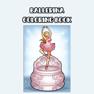 Buku Mewarnai BALLERINA Coloring Book Cute Aesthetic Sketsa Menggambar Anak Remaja Kertas Tebal