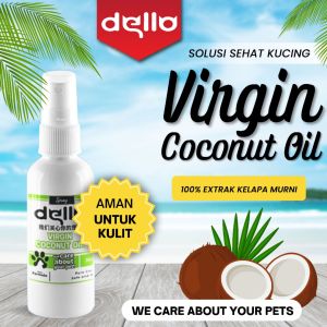 Spray 30ml for Cat Vco Virgin Coconut Oil Minyak Kelapa Obat Jamur Kucing Obat Scabies Topping Dry Foo Anabul Anda DELLO FOR CAT