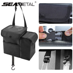 Universal Trash Can Multi-function Car Seat Back Storage Organizers Car Hanging Foldable Waterproof Storage Bag