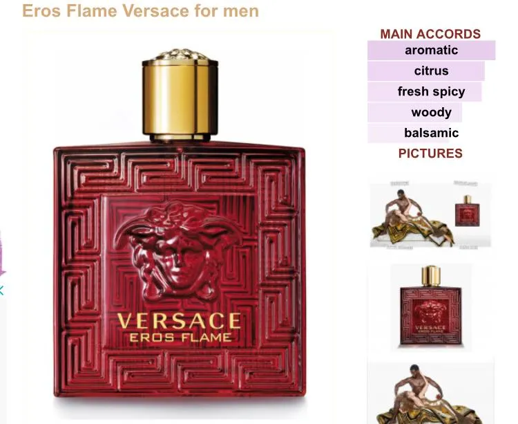 parfum asli eropa versace eros flame men EDP 100ml (NON BOX