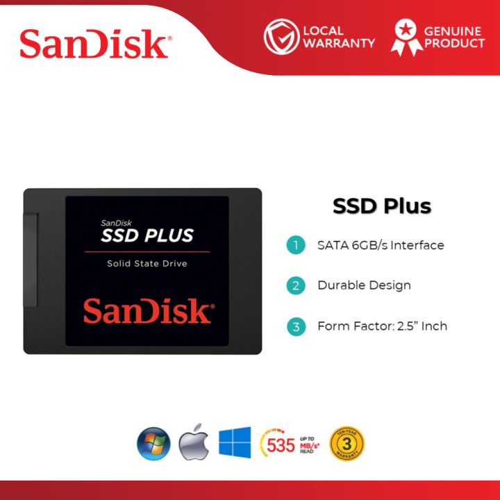 Sandisk Ssd Plus 480gb1tb Sata Iii 25 Internal Solid State Drive Ssd Sdssda 1t00 G27 With 9340