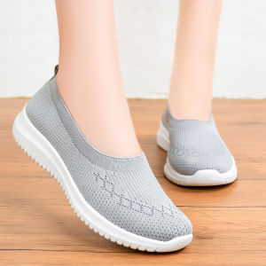 Slip On Rubber Shoes For Women On Sale Breathable Casual Loafers Flats For Ladies 2022 Korean Style Comfort Walking Shoes