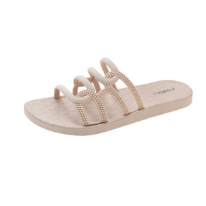 Free Shipping Korean-Style One-Strap Open-Toe Slippers For Women Suitable For Both Indoor And Outdoor Wear Simple And Casual Flat Sandals
