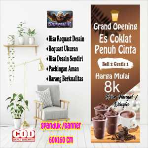 Size 60x160 Cm Es Coklat Cinta Custom Bisa Request Desaint
