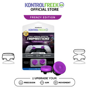 KontrolFreek Performance Thumbstick Frenzy Edition Mid-rise & High-rise Concave ThumbGrip For PS4/PS5 Controller Purple
