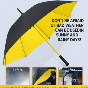 Long Handle Oversized Golf Umbrella Typhoon Proof Suitable For Both Sunny And Rainy Days高尔夫晴雨两用伞