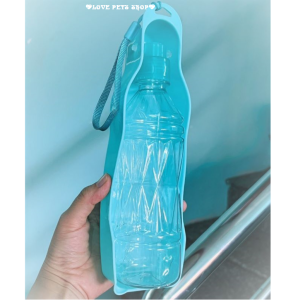 Bình đựng nước đi dạo cho Chó Mèo kèm máng uống - Love pets shop