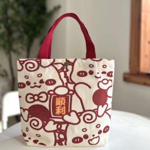 HUIIUH กระเป๋าผ้าใบแฟชั่นการ์ตูนกระเป๋า Bucket ความจุขนาดใหญ่กระเป๋าถือ