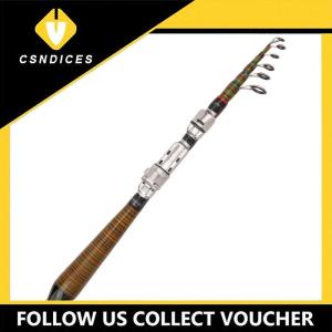 [Csndices] 1.2m-2.4m Portable Mini Telescopic Fishing Rod Spinning Fly Carp Fishing Carbon Fiber Rock Travel Jig Rod
