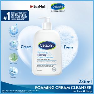 CETAPHIL Hydrating Foaming Cream Cleanser For All Skin Types Sensitive Skin 236ml