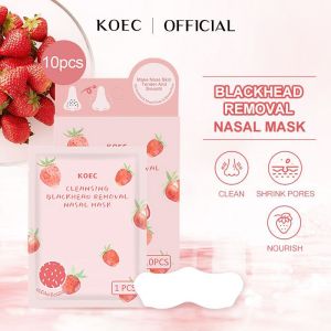 KOEC English version of strawberry blackhead removal nose strip T Deep cleansing blackhead and acne removal peel-off nasal mask