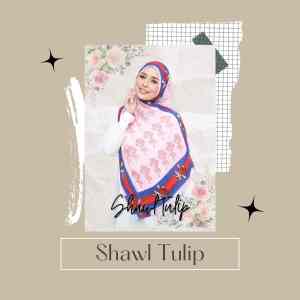 Shawl Pleated Crush Chiffon Tulip / Printed Pleated Shawl Ironless