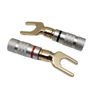Stable Gold Plated Type Banana Plugs Y Fork Connector Home Theaters Connector for Enhances Sound Experiences in Studios